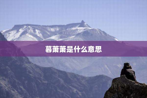 暮萧萧是什么意思