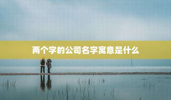 两个字的公司名字寓意是什么