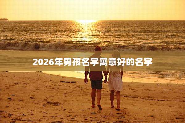 2026年男孩名字寓意好的名字