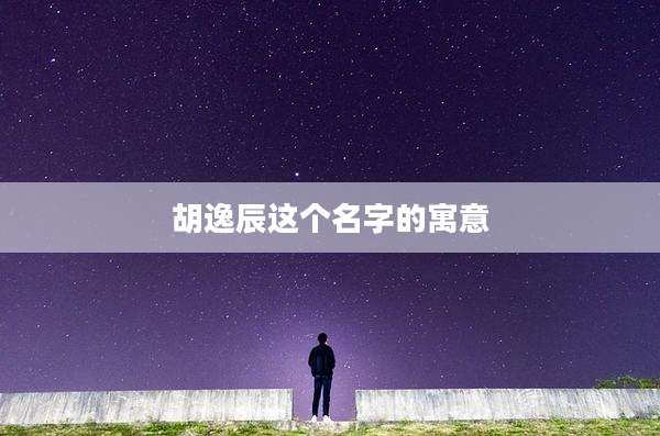 胡逸辰这个名字的寓意