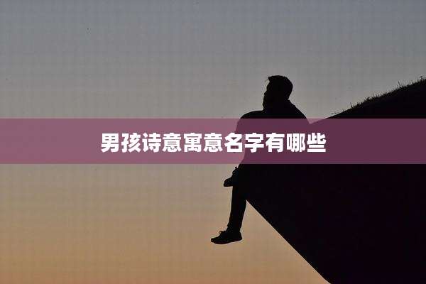 男孩诗意寓意名字有哪些