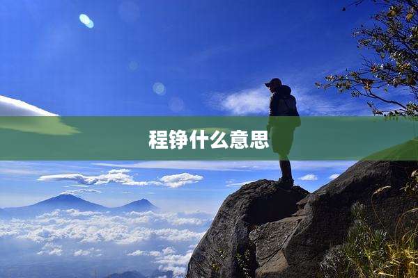 程铮什么意思