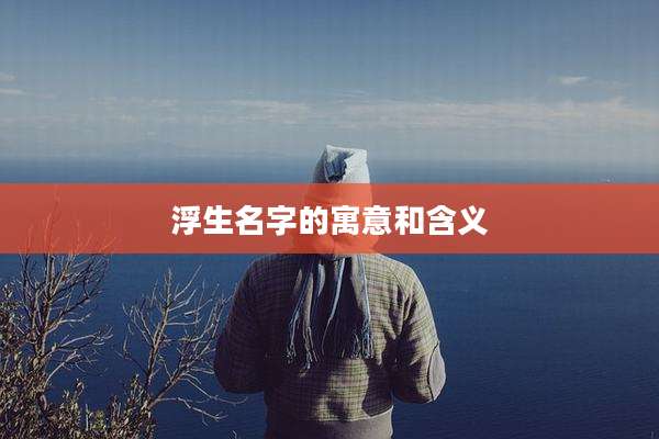 浮生名字的寓意和含义