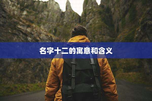 名字十二的寓意和含义