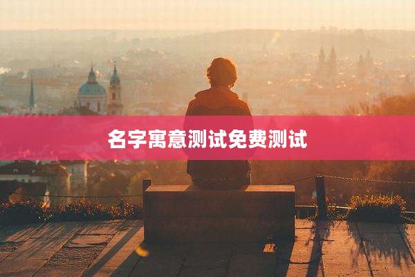 名字寓意测试免费测试