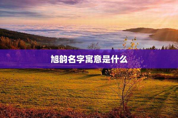 旭韵名字寓意是什么