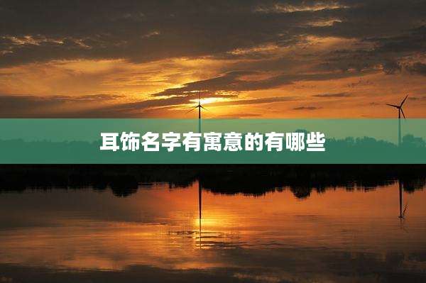 耳饰名字有寓意的有哪些