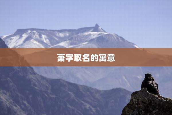 萧字取名的寓意