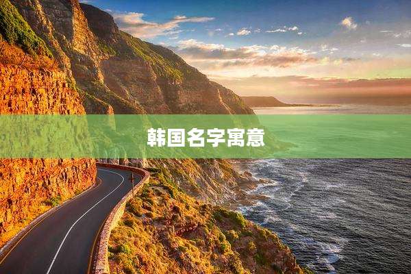 韩国名字寓意