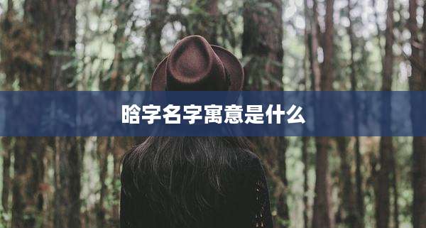 晗字名字寓意是什么