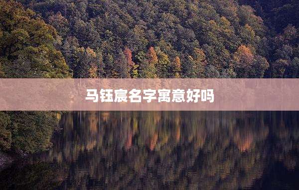 马钰宸名字寓意好吗