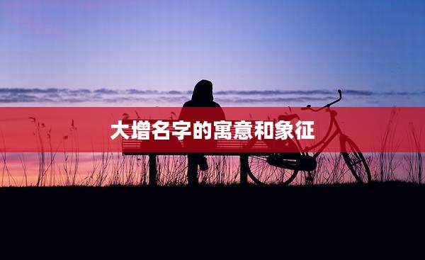 大增名字的寓意和象征
