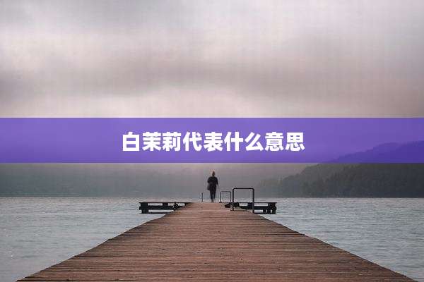 白茉莉代表什么意思