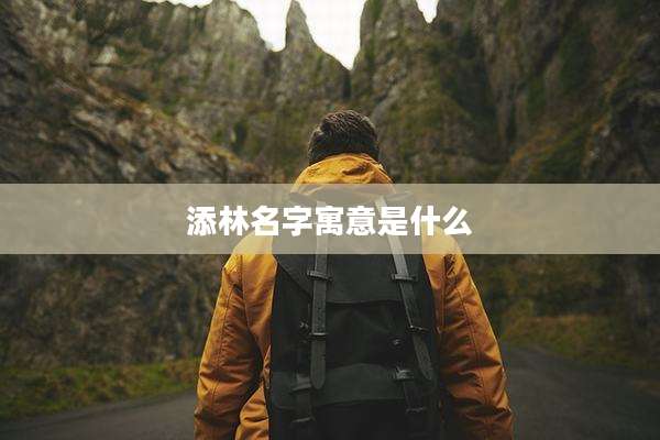 添林名字寓意是什么