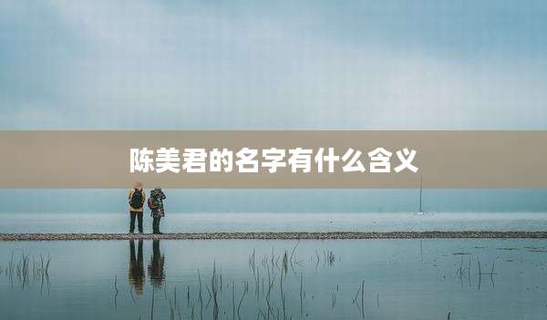 陈美君的名字有什么含义