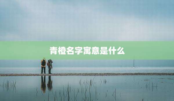 青橙名字寓意是什么