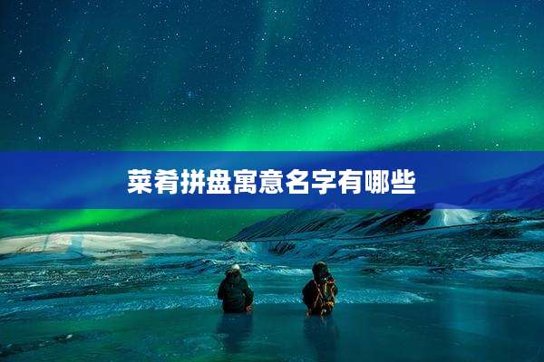 菜肴拼盘寓意名字有哪些