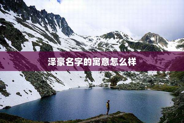 泽豪名字的寓意怎么样