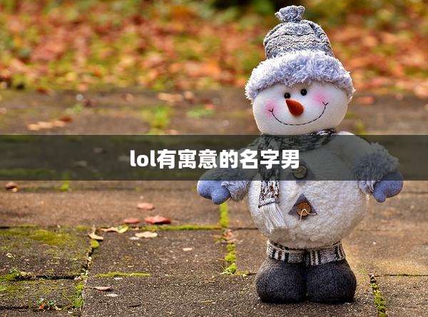 lol有寓意的名字男