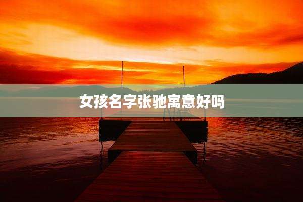 女孩名字张驰寓意好吗