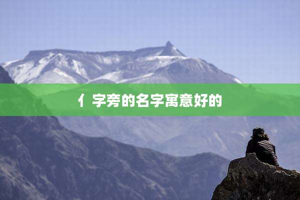 亻字旁的名字寓意好的