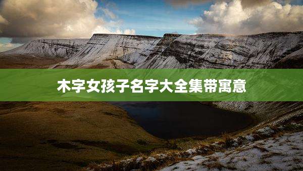 木字女孩子名字大全集带寓意