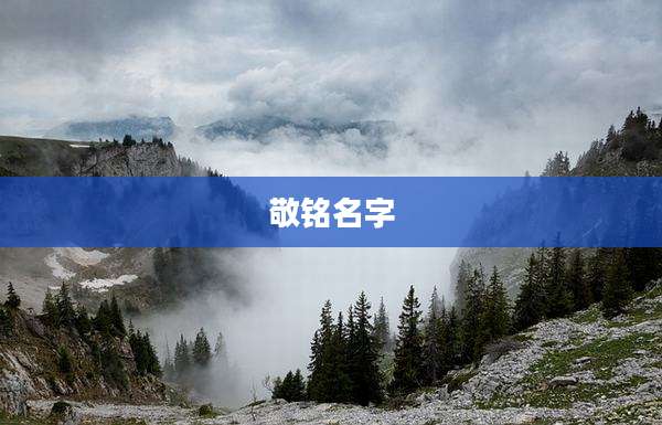 敬铭名字