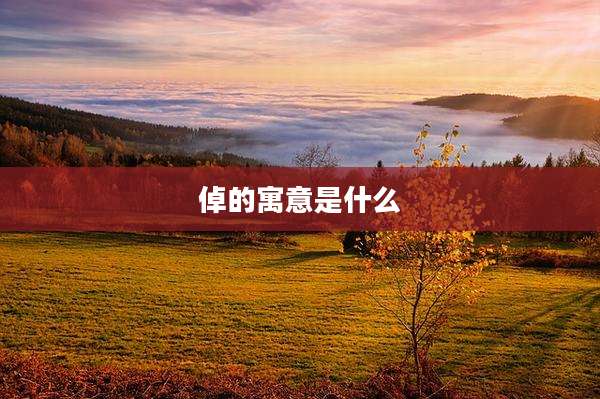 倬的寓意是什么