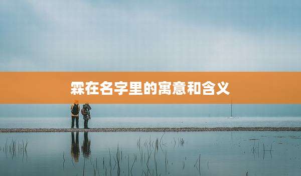 霖在名字里的寓意和含义