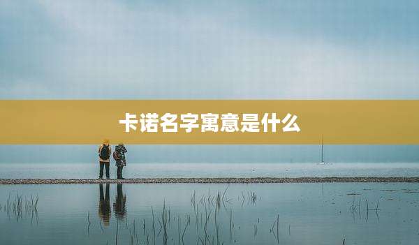 卡诺名字寓意是什么