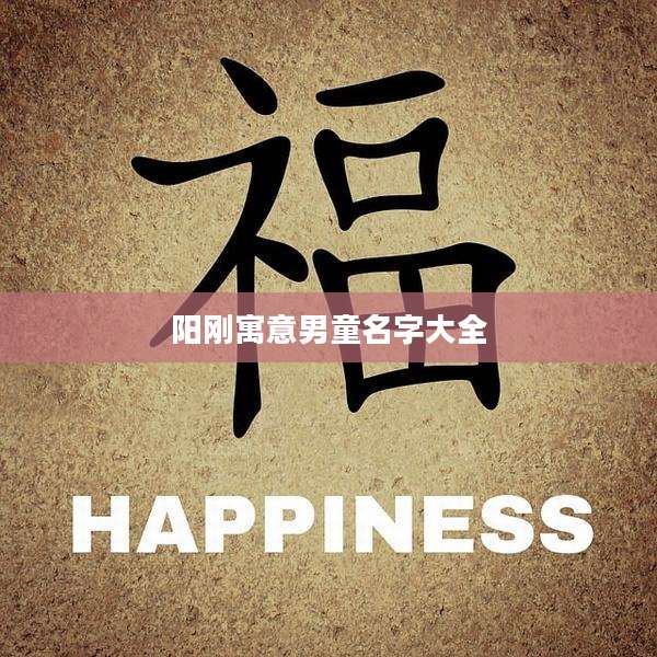 阳刚寓意男童名字大全