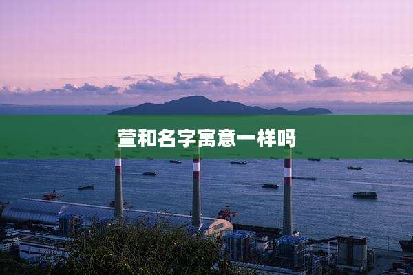 萱和名字寓意一样吗