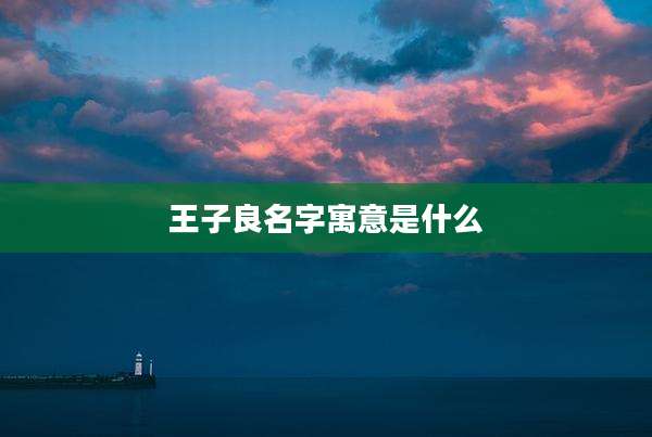 王子良名字寓意是什么