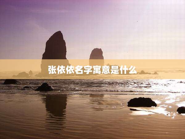 张依依名字寓意是什么