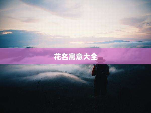 花名寓意大全
