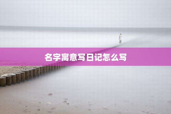 名字寓意写日记怎么写