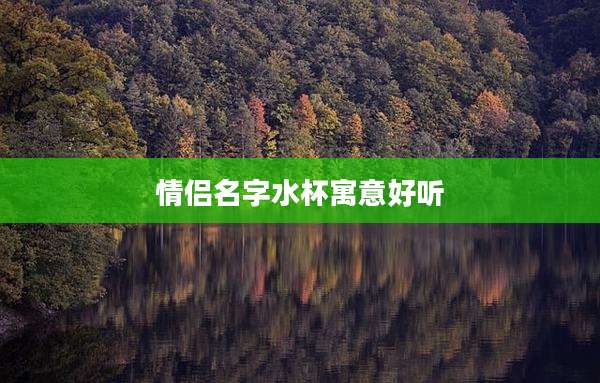 情侣名字水杯寓意好听