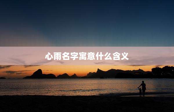 心雨名字寓意什么含义