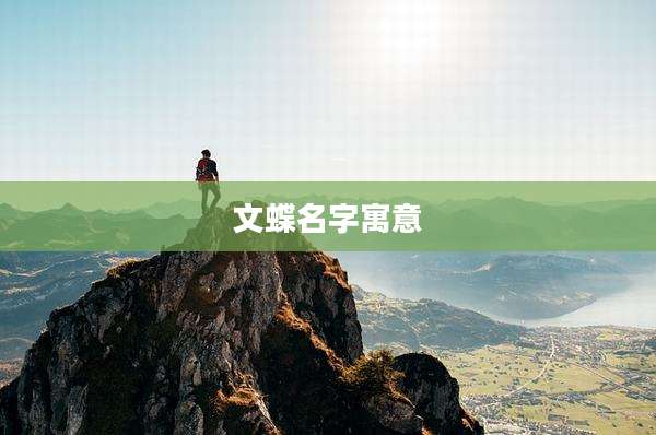 文蝶名字寓意