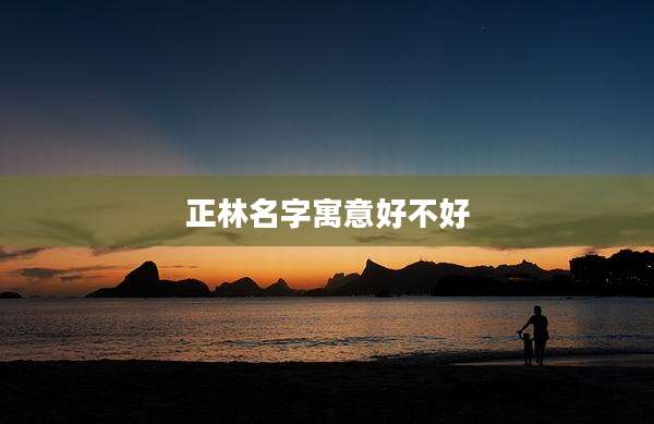 正林名字寓意好不好