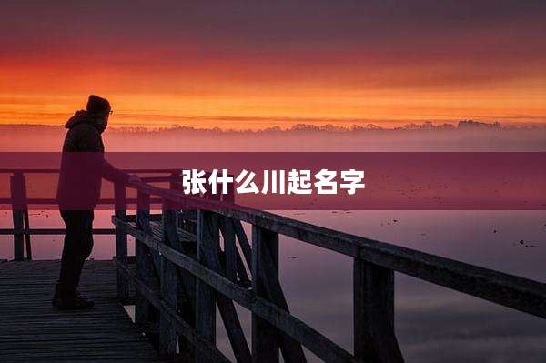 张什么川起名字
