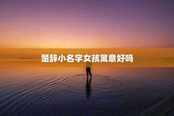 楚辞小名字女孩寓意好吗
