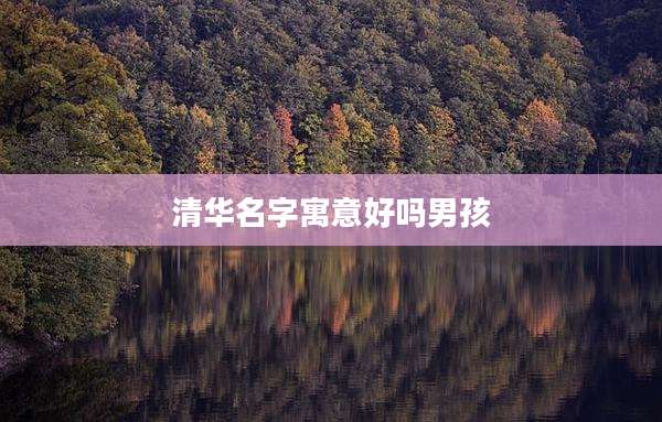 清华名字寓意好吗男孩