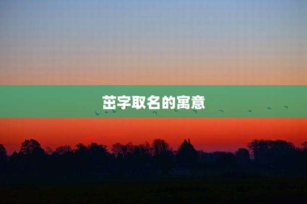 茁字取名的寓意