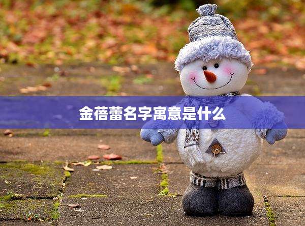 金蓓蕾名字寓意是什么