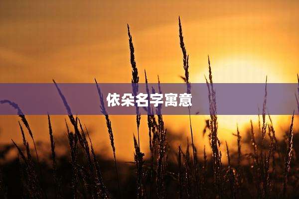 依朵名字寓意