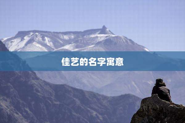 佳艺的名字寓意