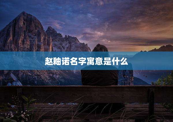 赵釉诺名字寓意是什么