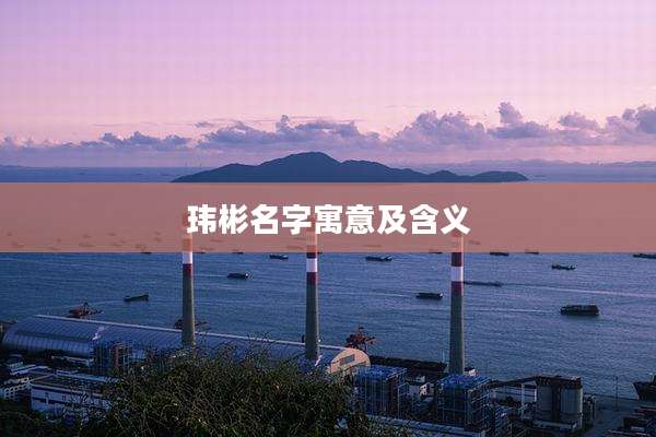 玮彬名字寓意及含义