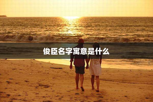 俊臣名字寓意是什么